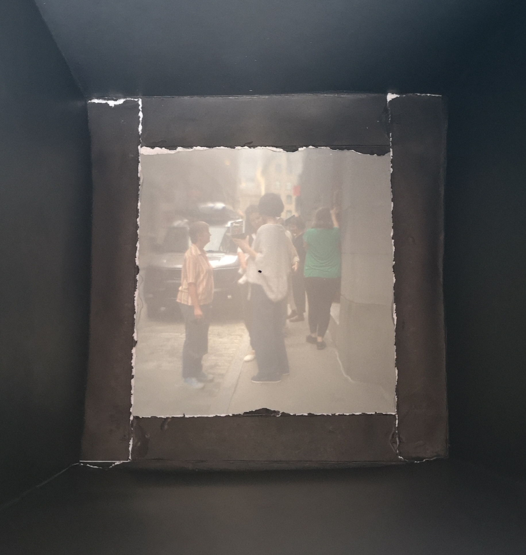 Vue de l'intérieur d'une caméra obscura. 