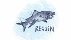Monotype représentant la peur des requins. Crédit @ Beatriz Carvalho.