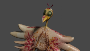 Modèle 3D d'un personnage du projet. Crédit @ Mégane Voghell et Jules Deslandes.