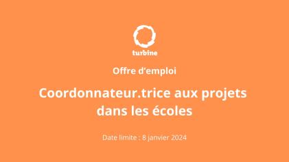 Offre d'emploi : Coordonnateur·trice aux projets dans les écoles
